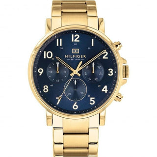Tommy Hilfiger watch 1710384  Men's Gold PVD IP Blue Dial